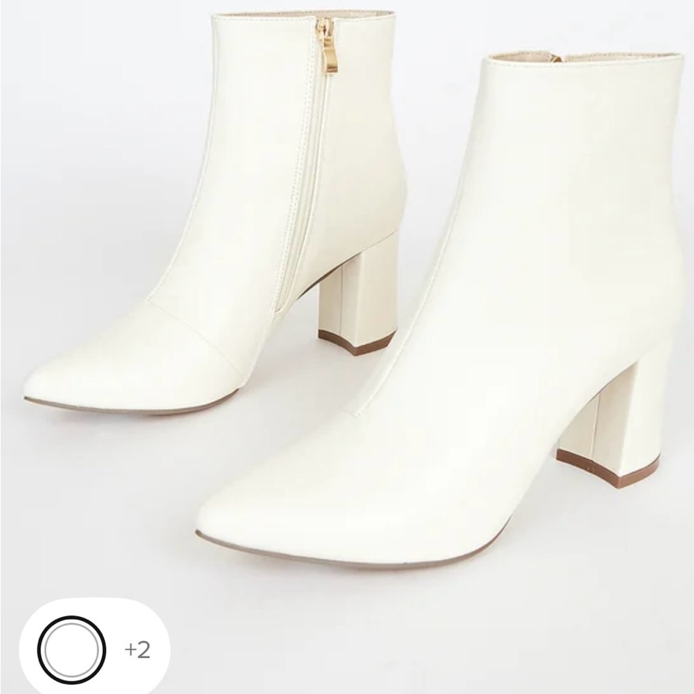 Lulus Sarai White Pointed-Toe Ankle Booties